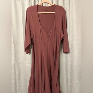 Women’s plush knit dress dusty rose